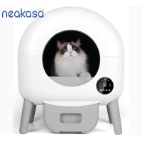 Neakasa Self Cleaning Litter Box - 110L Large Automatic Cat Litter Box Self Cleaning, Multi cat can use, 1 Roll Garbage Bags and Mat, App Control, White