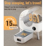 Neakasa Self Cleaning Litter Box - 110L Large Automatic Cat Litter Box Self Cleaning, Multi cat can use, 1 Roll Garbage Bags and Mat, App Control, White