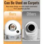 Neakasa Self Cleaning Litter Box - 110L Large Automatic Cat Litter Box Self Cleaning, Multi cat can use, 1 Roll Garbage Bags and Mat, App Control, White