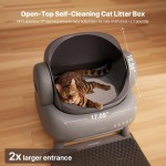 Neakasa  Open-Top Self Cleaning Cat Litter Box, Automatic Cat Litter Box with APP Control, Odor-Free Waste Disposal Includes Trash Bags