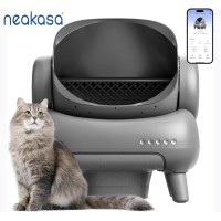 Neakasa  Open-Top Self Cleaning Cat Litter Box, Automatic Cat Litter Box with APP Control, Odor-Free Waste Disposal Includes Trash Bags